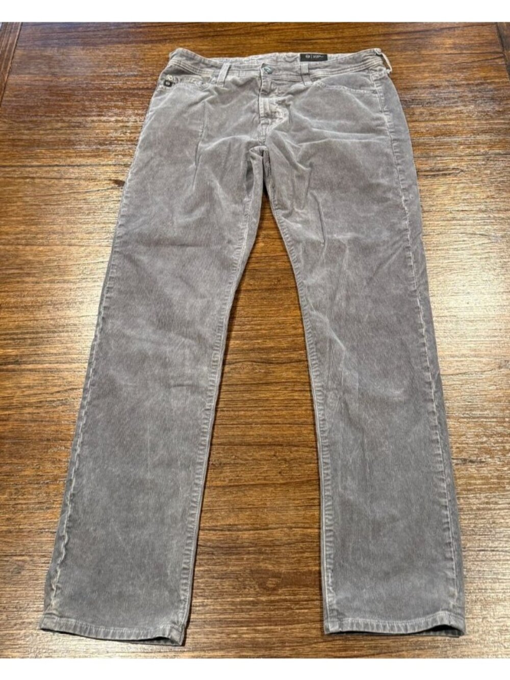 AG Tellis Corduroy Pant 32x32 Steel Gray Modern Slim Trouser Stretch Fall Japan